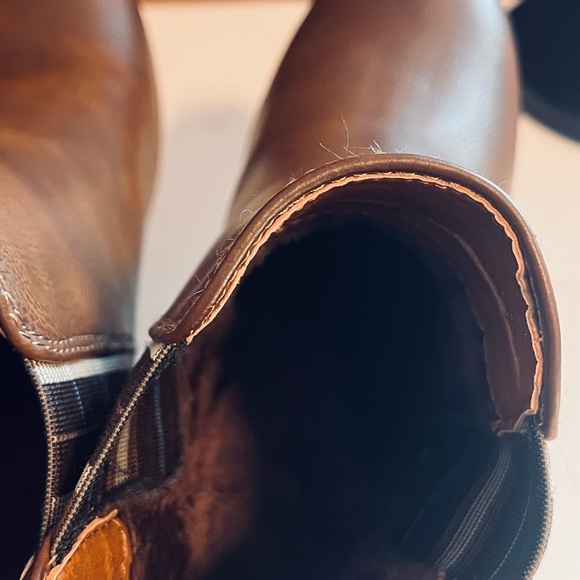 Muk Luks Brown England Oxford Wedge Ankle Bootie size 8 - Picture 7 of 10